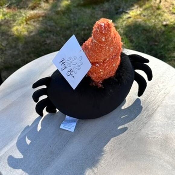 Halloween Smiling Face Spider Orange Hat Weighted Bottom Decoration Doorstop New - Picture 5 of 12